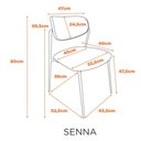 Ver imagem 2 de Cadeira Senna Estrutura em Madeira Estofado em Linho Rústico Claro Base Aço Carbono Fratini
