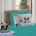 Ver imagem 1 de Jogo de Cama Infantil Solteiro 2 peças Estampado em Malha 100% Algodão Vivaldi Love Panda Sul Brasil