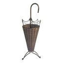 Ver imagem 1 de Porta Guarda-chuva Ferro Trançado com Fibra Sintética:fibra Avelã Riscado com Ferro Dourado/marrom