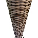 Ver imagem 2 de Porta Guarda-chuva Ferro Trançado com Fibra Sintética:fibra Avelã Riscado com Ferro Dourado/marrom