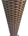 Ver imagem 2 de Porta Guarda-chuva Ferro Trançado com Fibra Sintética:fibra Avelã Riscado com Ferro Dourado/marrom