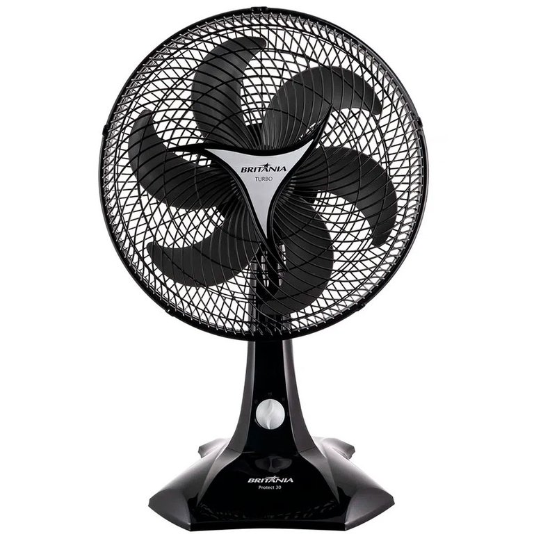 Ventilador de Mesa 30cm Protect Turbo Six Preto 220V - Britânia