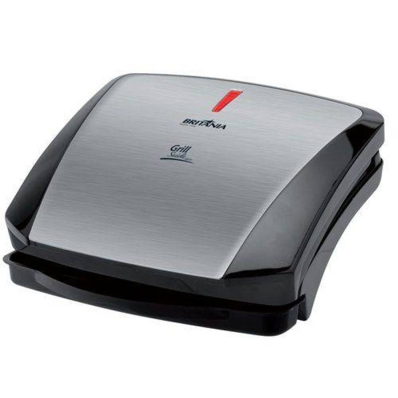 Grill Britânia Saúde Inox Chapa Antiaderente 220V Grill e Sanduicheira - 1