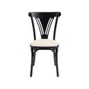 Ver imagem 2 de Kit 6 Cadeiras Paris Luxo Sala de Jantar Área Gourmet Aço Carbono Resistente Premium - Preta/Branca