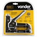 Ver imagem 2 de Grampeador Tapeceiro Manual Madeira Fixação Vonder Plus Profissional Com 600 Grampos