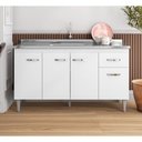 Ver imagem 1 de Balcão Gabriela 150cm 3 Portas e 1 Gaveta-ajl Móveis