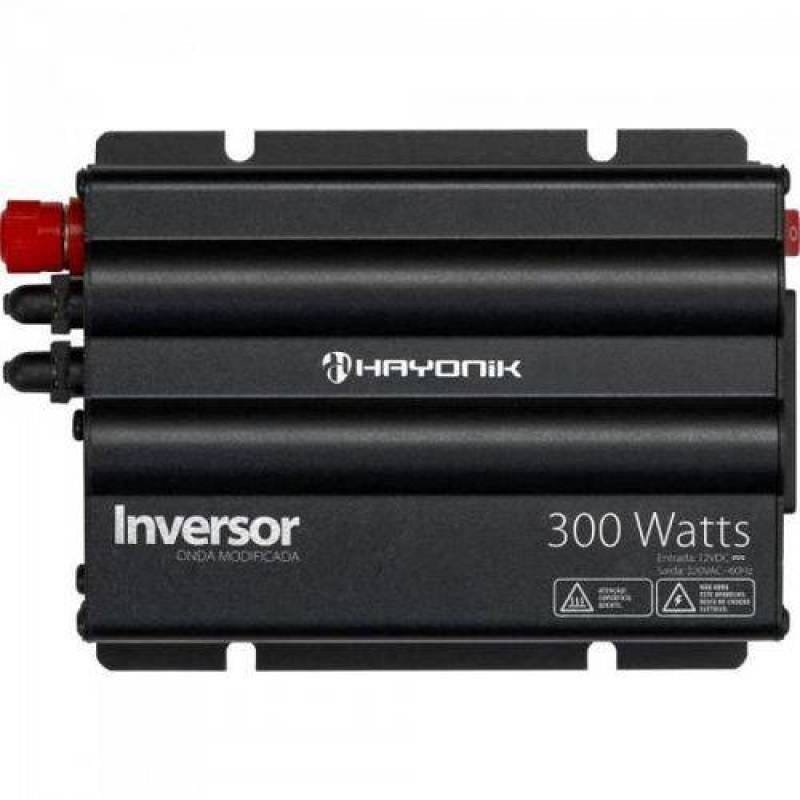 Inversor 300W 12Vdc/220V Onda Modificada Cinza Escuro Hayonik - 1