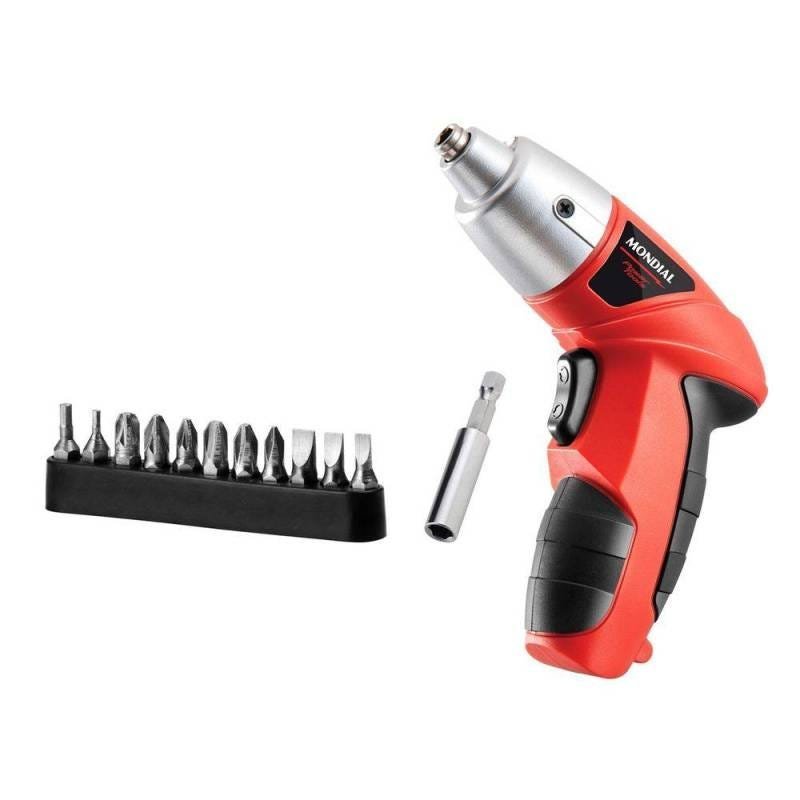 Parafusadeira Carregável Mondial Fpf05, Bateria 4,8v - Bivolt - 3