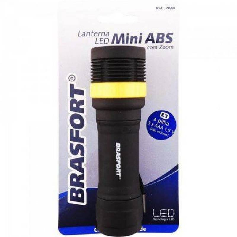 Lanterna Led Mini Brasfort Com Zoom Abs Preto - 4