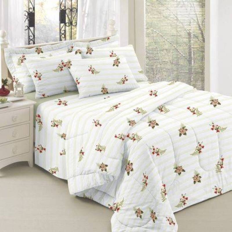 Edredom Solteiro Teka Florata Dupla Face - 2