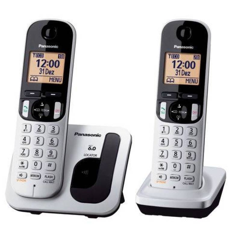 Telefone sem Fio Kx-Tgc212Lb + 1 Ramal Prata Panasonic - 1