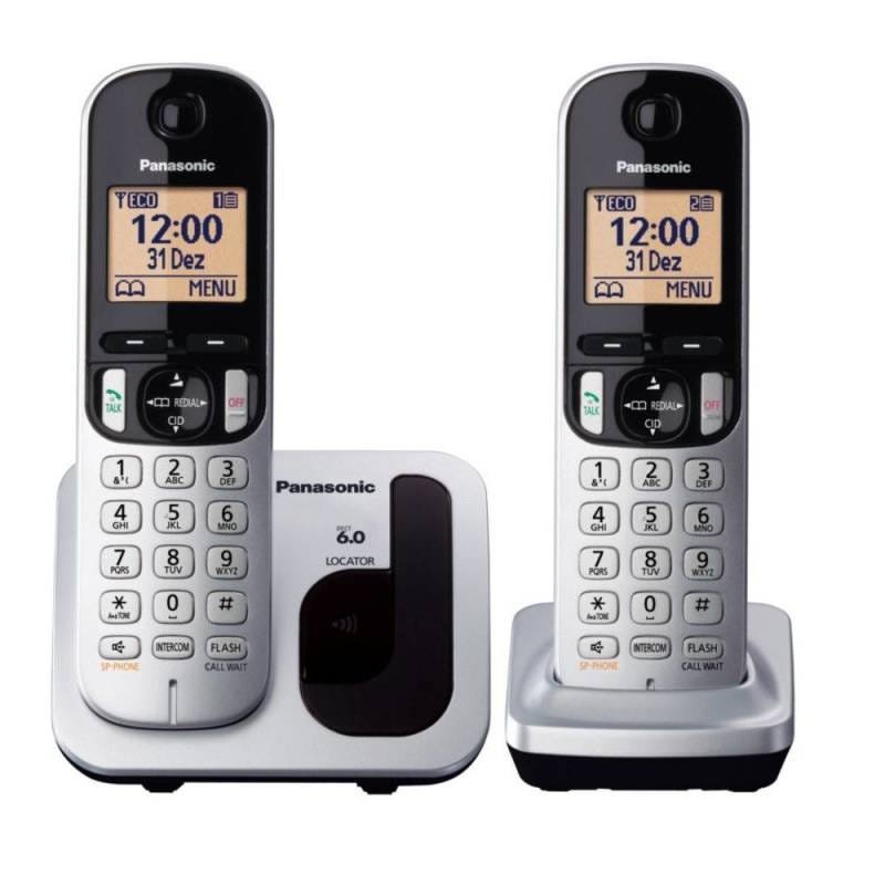 Telefone sem Fio Kx-Tgc212Lb + 1 Ramal Prata Panasonic - 4