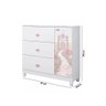 Cômoda Infantil Sophia com 3 Gavetas - Branco - 5