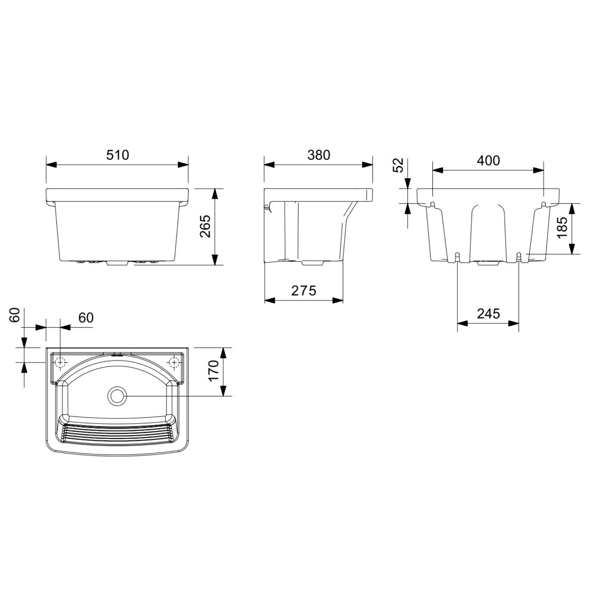 Tanque P Suspenso 53x37,5cm Celite 1512630013300 - 8