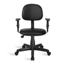 Ver imagem 2 de Cadeira Ágata Secretária Giratória Braço Regulável Courvin Preto