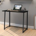 Ver imagem 1 de Escrivaninha Industrial Tampo 80 cm Dobrável MDF Aço Escritório Moderna Preta