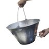 Balde Metal Alça Pegador 10 Litros Resistente Kit 9 Uni Construçao Cimento Obra Concreto Massa Neofl - 6