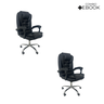 Kit 2 Cadeiras de Escritório Presidente Reclinável - Preto - 3