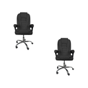 Ver imagem 2 de Kit 2 Cadeiras de Escritório Presidente Reclinável - Preto