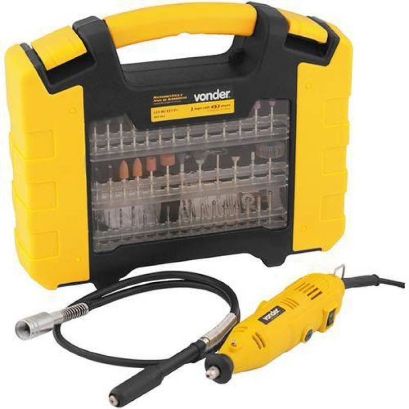 Kit Micro Retífica 115w 220v + 452 Acessórios Padrão Vonder