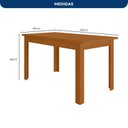 Ver imagem 3 de Conjunto Sala de Jantar Mesa Bellagio 150cm com 6 Cadeiras Lugano Yescasa Freijo UV