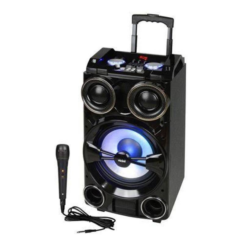 Ver imagem 3 de Caixa Acústica (Trolley Speakers) com Rodinhas e Bluetooth 300W Rms Bivolt - Vc-7301 - Preto