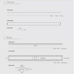 Ralo Linear Royal com Tampa Inox 80cm - 3