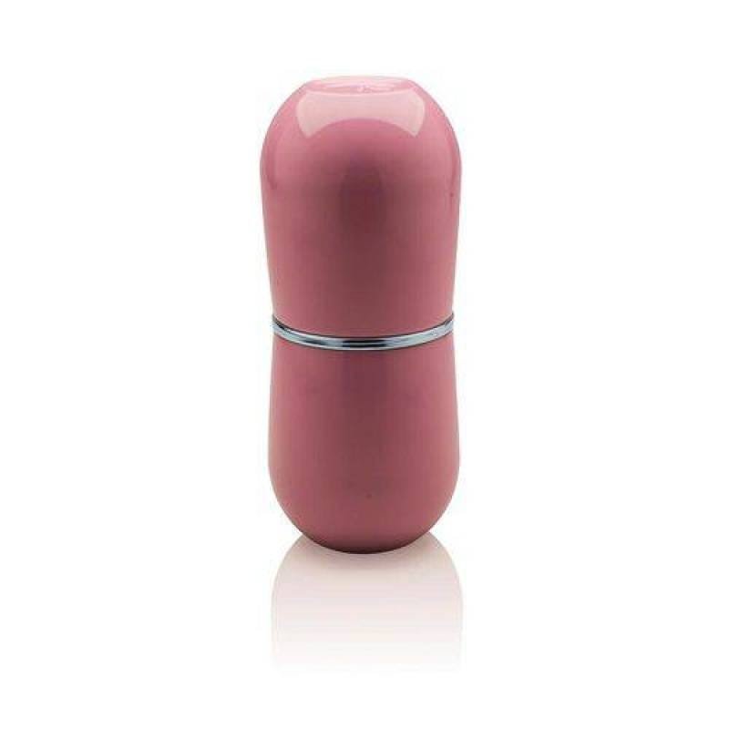 Porta Escova Cromo Belly com Tampa Rosa Ou