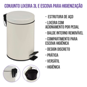 Ver imagem 3 de Conjunto Ágata Lixeira 3l e Esc Hig Bege