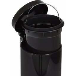Kit Conjunto para Banheiro com Lixeira 3L com Pedal e Escova Higienica para Vaso Sanitário Preta Aga - 3