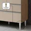 Ver imagem 7 de Balcão Gabinete Pia 1,50m Maceió Bymadero Amêndoa / Off White – 3 Portas 2 Gavetas + 1 Gavetão