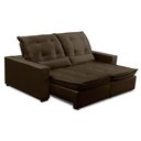 Ver imagem 1 de Sofa Retratil Reclinavel 2 Lugares 2,80m Atlantis Veludo Marrom Lansofbr