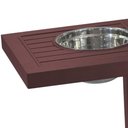 Ver imagem 2 de Mesa Lateral em Alumínio Tampo Balde Ripado Varanda, Jardim Marrom