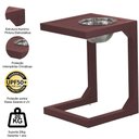 Ver imagem 3 de Mesa Lateral em Alumínio Tampo Balde Ripado Varanda, Jardim Marrom