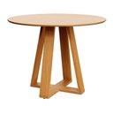 Ver imagem 3 de Mesa de Jantar Redonda 105 cm para 4 Pessoas Base em X 100% MDF Dalla Costa Cor:Carvalho Rosé