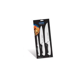 Conjunto De Facas Inox 3 Peças Branca Premium Outlet 24499811 - 1