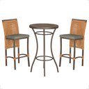 Ver imagem 1 de Mesa Bistrô e 2 Banquetas Roma Marrom Corda Náutica Estofado 8 Trama Original