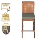 Ver imagem 4 de Mesa Bistrô e 2 Banquetas Roma Marrom Corda Náutica Estofado 8 Trama Original