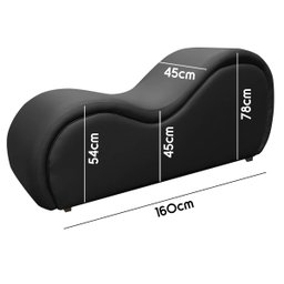 Poltrona Tantra Divã Exótico Recamier Corino Facto Preto Sofa Store - 6