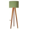 Luminária de Chão Tripé Delta com Cúpula Abajur Verde/nature - 1