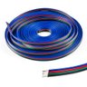 Kit 100 Metros Cabo Flat Polarizado Rgb Fio 4 Vias 22awg - 3