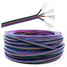 Kit 100 Metros Cabo Flat Polarizado Rgb Fio 4 Vias 22awg - 4