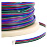 Kit 100 Metros Cabo Flat Polarizado Rgb Fio 4 Vias 22awg - 6