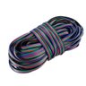 Kit 100 Metros Cabo Flat Polarizado Rgb Fio 4 Vias 22awg - 5