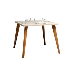 Mesa Lins 90 Cm Jantar Ambiente Cozinha Off White - 2