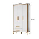 Ver imagem 3 de Quarto de Bebê Infantil Completo 1 Guarda Roupa 3 Portas e 1 Cômoda Retrô 100% MDF Magic Baby