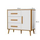 Ver imagem 4 de Quarto de Bebê Infantil Completo 1 Guarda Roupa 3 Portas e 1 Cômoda Retrô 100% MDF Magic Baby