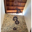 Ver imagem 2 de Lustre Pendente para Sala Pé Direito Duplo Mix Ball P7 - Marrom