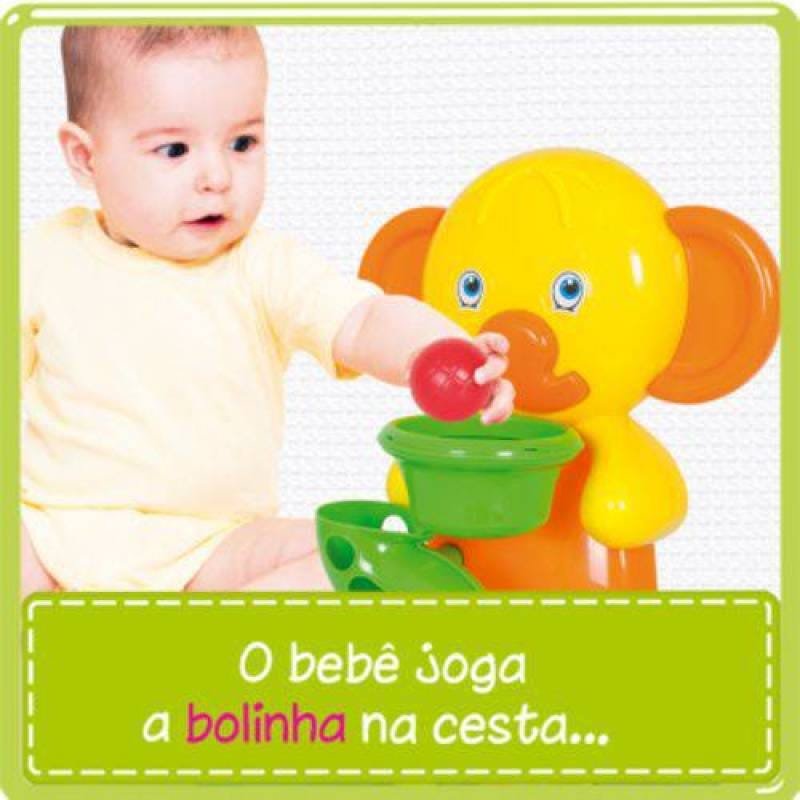 Basquete Elefantinho Amarelo/azul 2126 - Cotiplás - 2