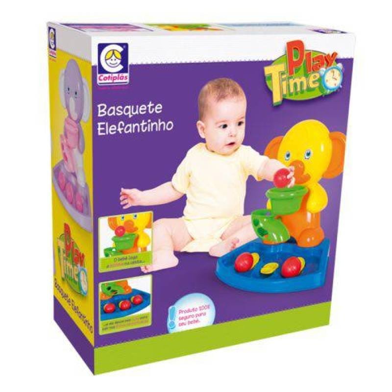 Basquete Elefantinho Amarelo/azul 2126 - Cotiplás - 1